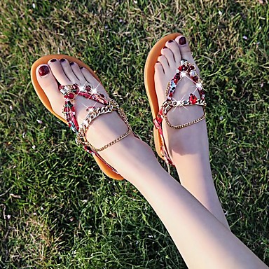 Women's Shoes PU(Polyurethane) Summer Comfort Sandals Low Heel Wine Women's Shoes PU(Polyurethane) Summer Comfort Sandals Low Heel Wine