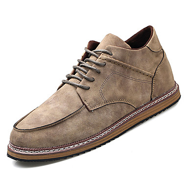 Men's Shoes PU(Polyurethane) Fall Comfort Boots Gray / Brown / Khaki Men's Shoes PU(Polyurethane) Fall Comfort Boots Gray / Brown / Khaki