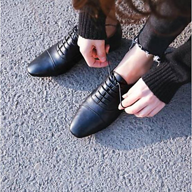 Women's Shoes Sheepskin Spring & Summer Comfort Loafers & Slip-Ons Low Heel Closed Toe Black / Khaki Women's Shoes Sheepskin Spring & Summer Comfort Loafers & Slip-Ons Low Heel Closed Toe Black / Khaki