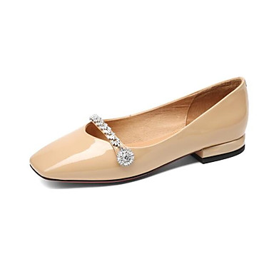Women's Shoes Patent Leather Spring Comfort Heels Low Heel Black / Brown / Almond Women's Shoes Patent Leather Spring Comfort Heels Low Heel Black / Brown / Almond