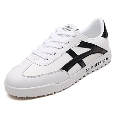 Men's Shoes PU(Polyurethane) Fall Comfort Sneakers White / Black / Red Men's Shoes PU(Polyurethane) Fall Comfort Sneakers White / Black / Red