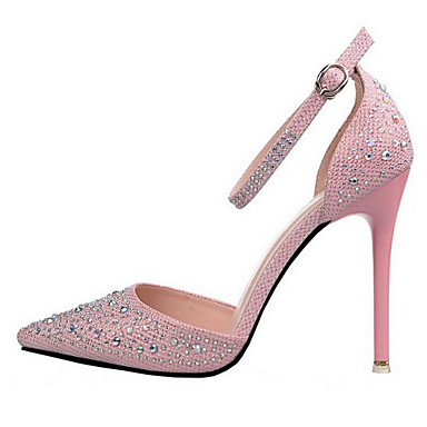 Women's Shoes PU(Polyurethane) Fall Comfort Heels Stiletto Heel Silver / Gray / Pink Women's Shoes PU(Polyurethane) Fall Comfort Heels Stiletto Heel Silver / Gray / Pink
