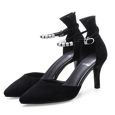Women's Shoes Suede Summer Comfort Heels Stiletto Heel Black / Camel Women's Shoes Suede Summer Comfort Heels Stiletto Heel Black / Camel
