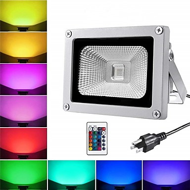 1pc 10 W Led Floodlight Lawn Lights Waterproof Remote Controlled 1pc 10 W Led Floodlight Lawn Lights Waterproof Remote Controlled New Design Rgb