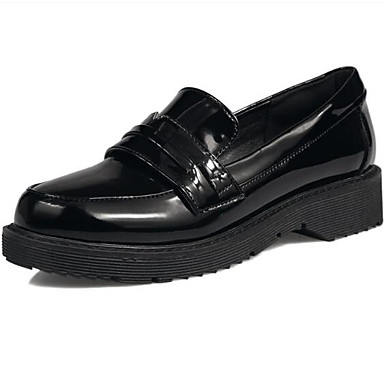 Women's Shoes PU(Polyurethane) Spring / Summer Comfort Loafers & Slip-Ons Flat Heel Closed Toe Black / Red Women's Shoes PU(Polyurethane) Spring / Summer Comfort Loafers & Slip-Ons Flat Heel Closed Toe Black / Red