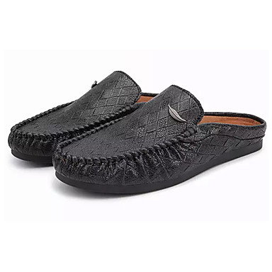 Men's Shoes PU(Polyurethane) Summer Light Soles Clogs & Mules White / Black / Brown Men's Shoes PU(Polyurethane) Summer Light Soles Clogs & Mules White / Black / Brown