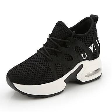Hauteur Chaussures Bout Basket De Compensée Confort Femme Semelle WH29IYED