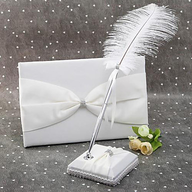 Guest Book Pen Set Wedding With Crystal Rhinestone Ruche Guest