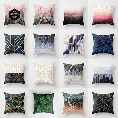 Throw Pillows Online For 2019 1 Pcs Polyester Pillow Cover Geometic Fashion Throw