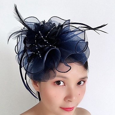 Tulle Feathers Hair Stick Hair Accessory With Feather