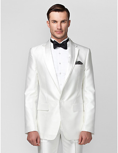 White Polyester Tailored Fit Two-Piece Tuxedo 1410181 2017 – $99.99