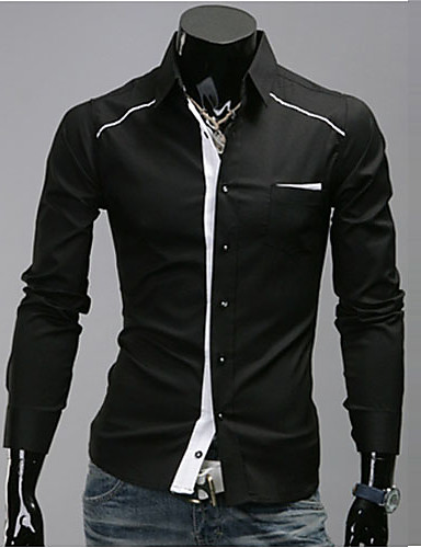 men's solid casual shirt