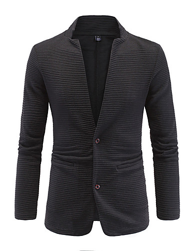 Men's Patchwork Casual / Formal / Plus Size Blazer,Cotton Long Sleeve ...